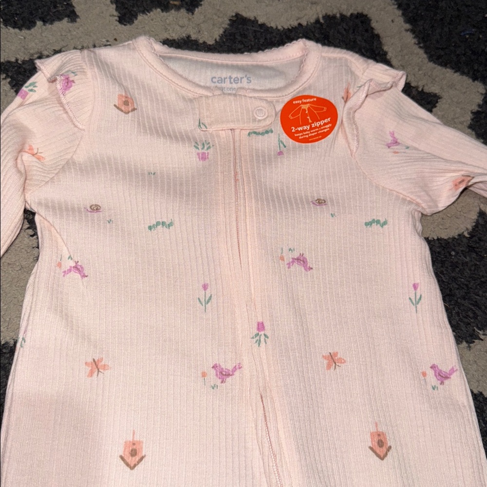 Carters Just One You Footie Sleeper with 2-Way zipper - Picture 2 of 2